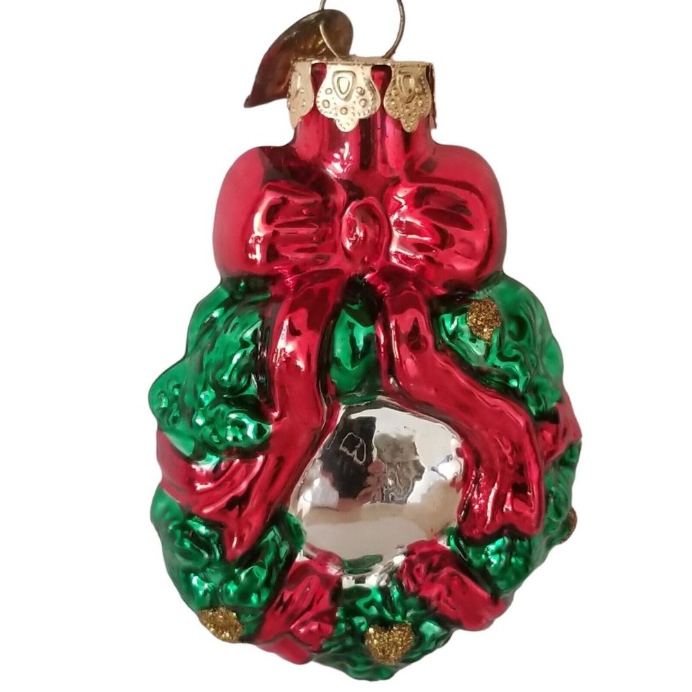 Christmas Ornament Glass Holiday Wreath Thomas Pacconi Museum Series 2003 Xmas